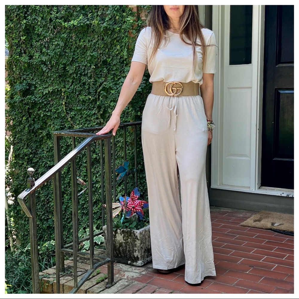 #10 Off White KNIT Romper with POCKETS! - Picture 6 of 10